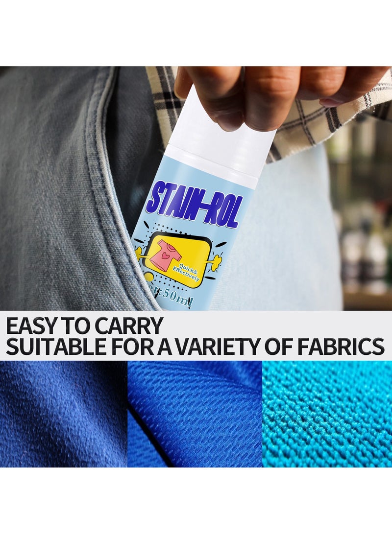 JUE FISH Portable Water-Free Laundry Roll-On White Stain Remover Oil Stains Coffee Stains, Makeup Stains - Image 3